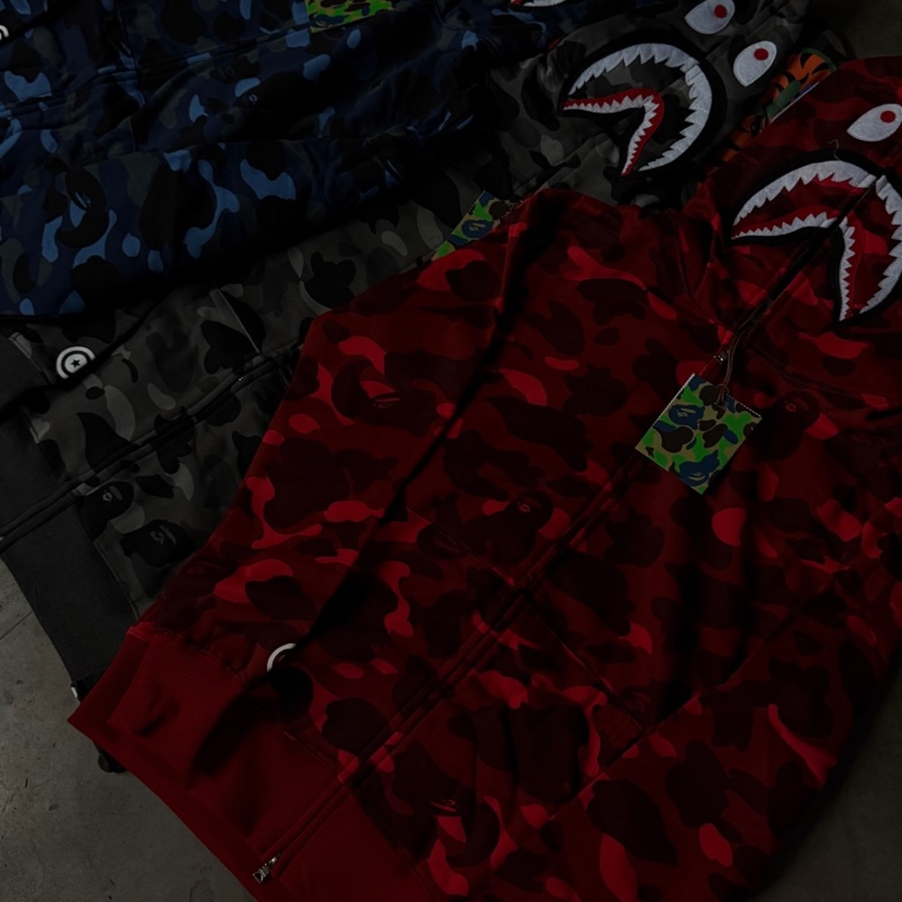 Red Shark Camo Hoodie